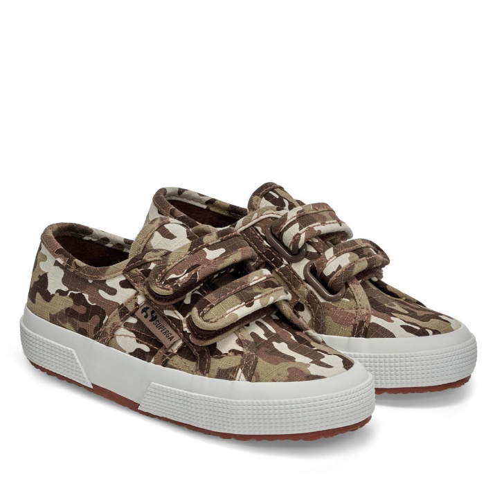2750 Correas Para Niños Camo Ripstop Beige Raw Camouflage Superga