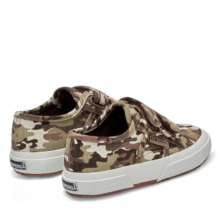2750 Correas Para Niños Camo Ripstop Beige Raw Camouflage Superga