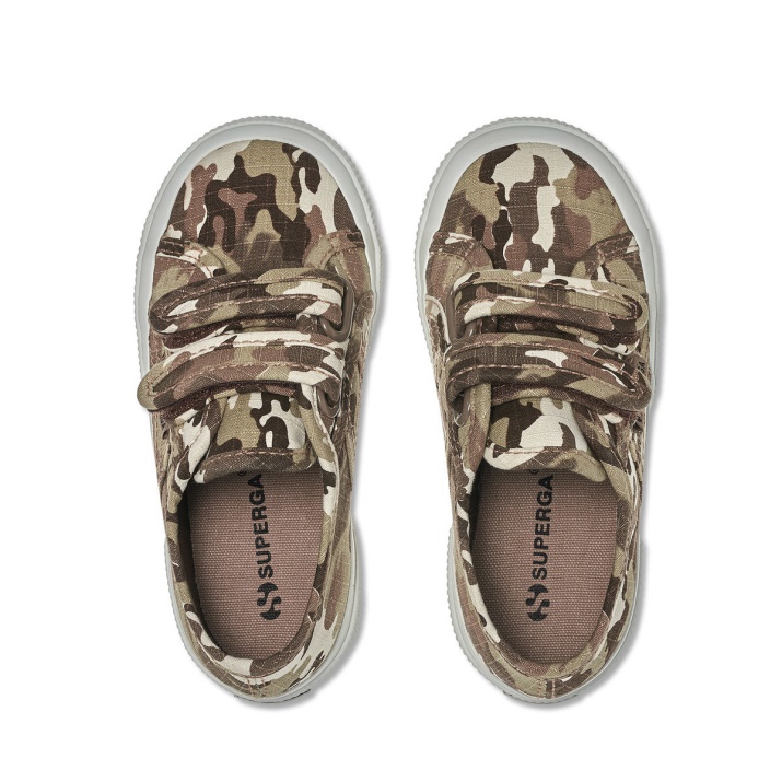 2750 Correas Para Niños Camo Ripstop Beige Raw Camouflage Superga