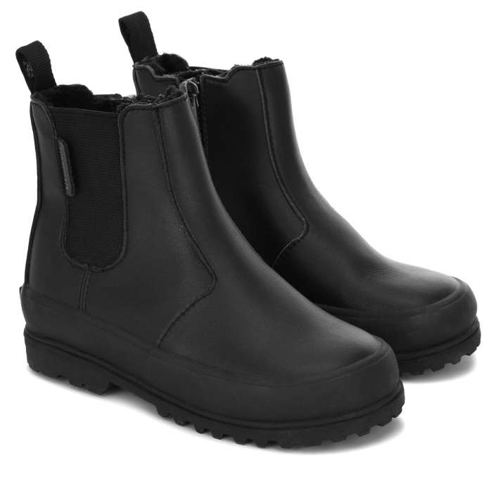 Bota Vegana Para Niños Superga 2666 Total Black