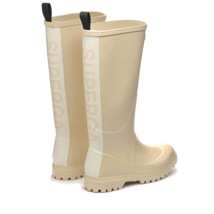 Botas De Goma Superga 799 Lettering Beige Lt-beige Lt