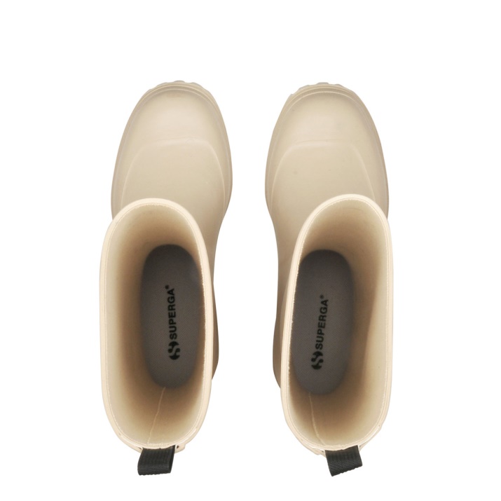 Botas De Goma Superga 799 Lettering Beige Lt-beige Lt