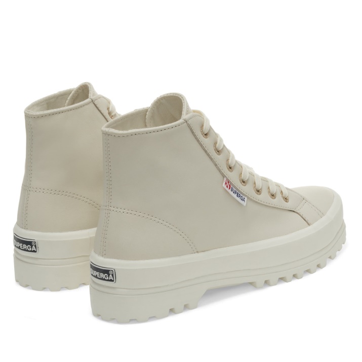 Superga 2341 Alpina Nappa Beige Lt Eggshell-f Avorio