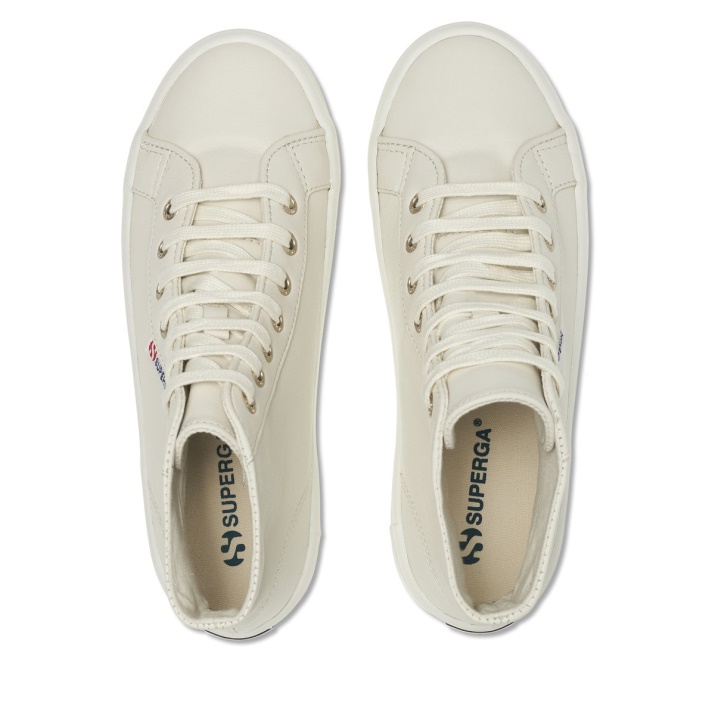 Superga 2341 Alpina Nappa Beige Lt Eggshell-f Avorio