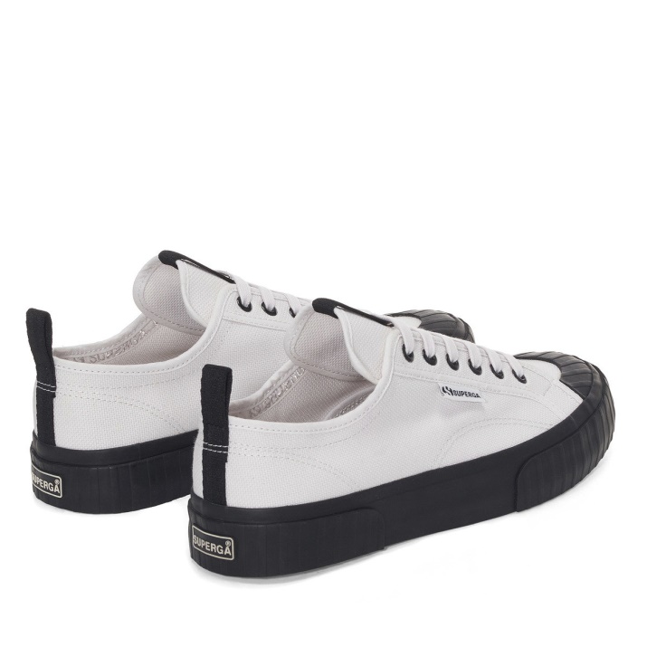 Superga 2630 Cinta De Rayas Gris Lt-negro
