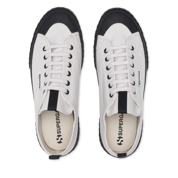 Superga 2630 Cinta De Rayas Gris Lt-negro