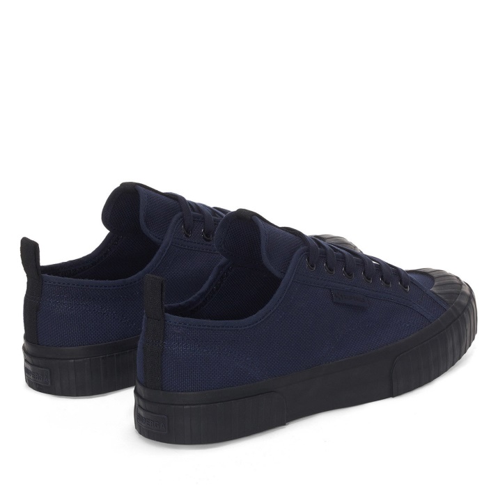 Superga 2630 Correa De Rayas Azul Marino-negro