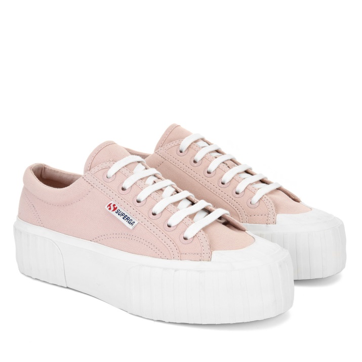 Superga 2630 Cotu Rosa Piel-blanco Avorio