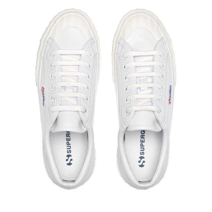 Superga 2631 Stripe Plataforma Vegano Blanco-blanco Avorio