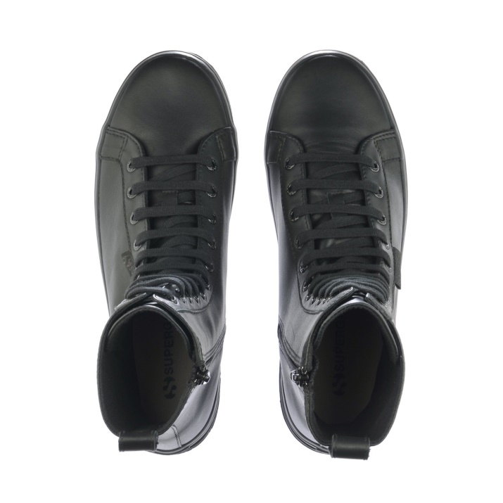 Superga 2641 Alpina High Nappa Negro Total Negro