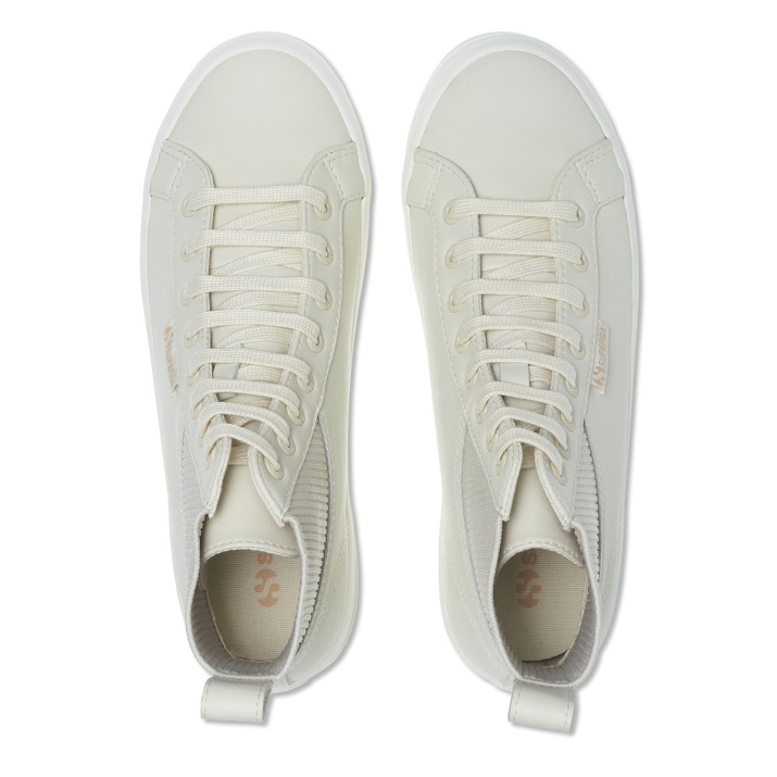 Superga 2644 Alpina Punto Napa Beige Lt Eggshell-f Avorio