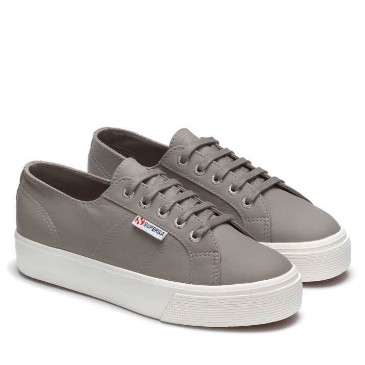 Superga 2730 Gris Napa Azulado-f Avorio