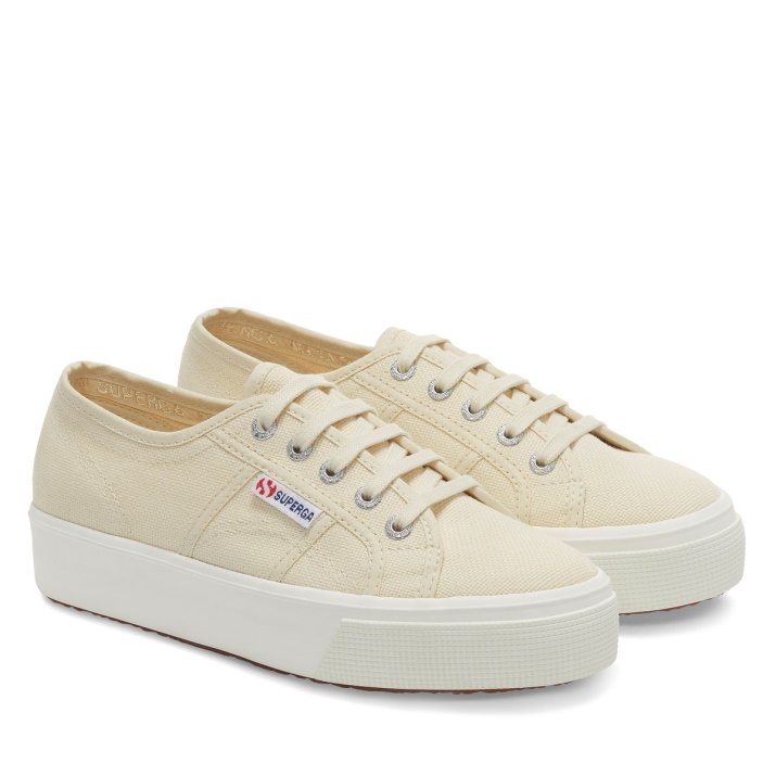 Superga 2730 Mid Platform Beige Lt Eggshell-f Avorio