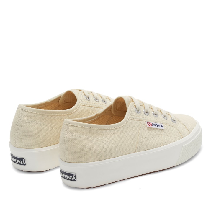Superga 2730 Mid Platform Beige Lt Eggshell-f Avorio