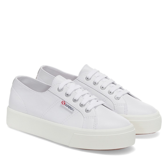 Superga 2730 Nappa óptica Blanco-plata-f Avorio