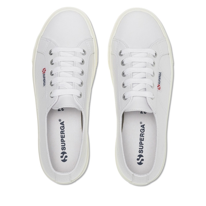 Superga 2730 Nappa óptica Blanco-plata-f Avorio