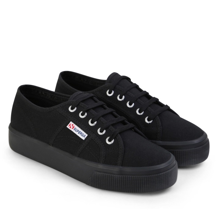 Superga 2730 Plataforma Media Completa Negro