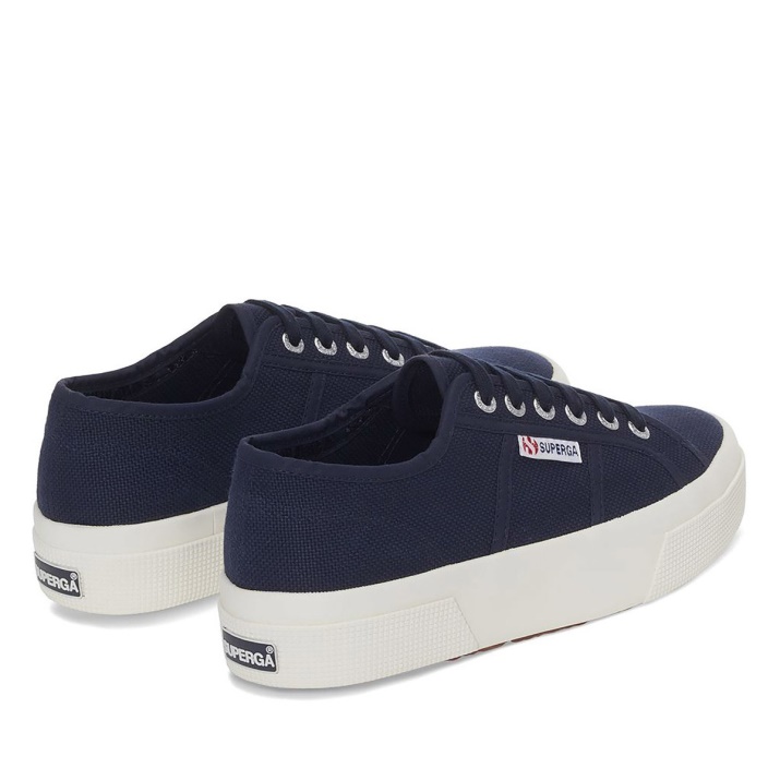 Superga 2740 Plataforma Azul Marino-f Avorio