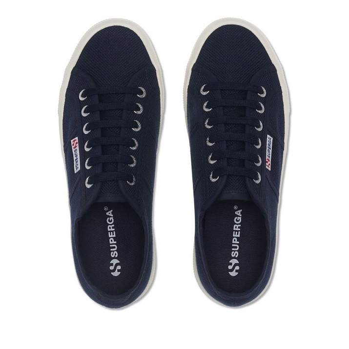 Superga 2740 Plataforma Azul Marino-f Avorio