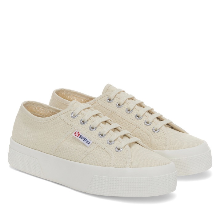 Superga 2740 Plataforma Beige Lt Eggshell-f Avorio