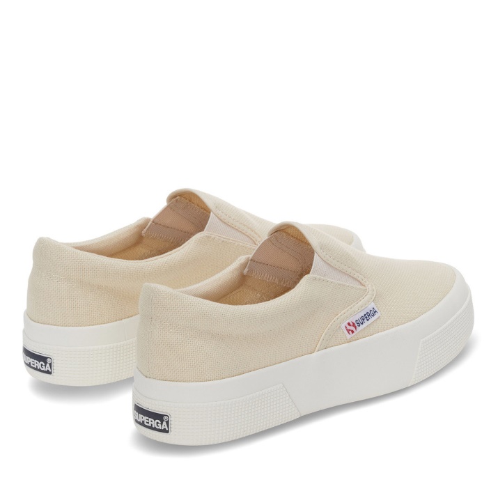Superga 2740 Plataforma Slip On Beige Lt Eggshell-f Avorio