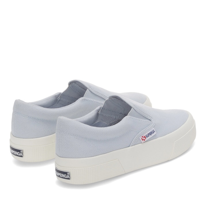 Superga 2740 Slip Con Plataforma Gris Lilla-f Avorio