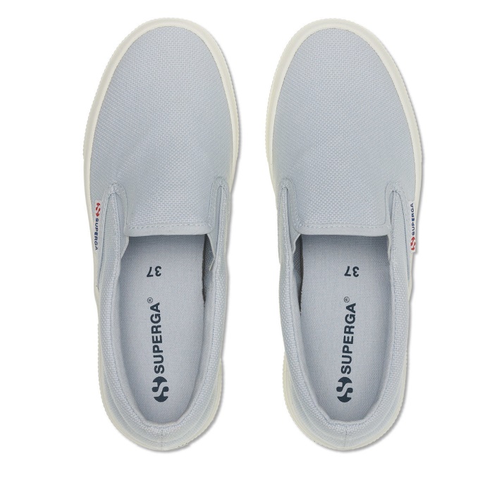 Superga 2740 Slip Con Plataforma Gris Lilla-f Avorio