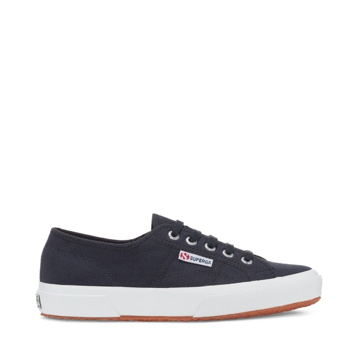 Superga 2750 Algodón Lavado Azul Gris Dk Lavado