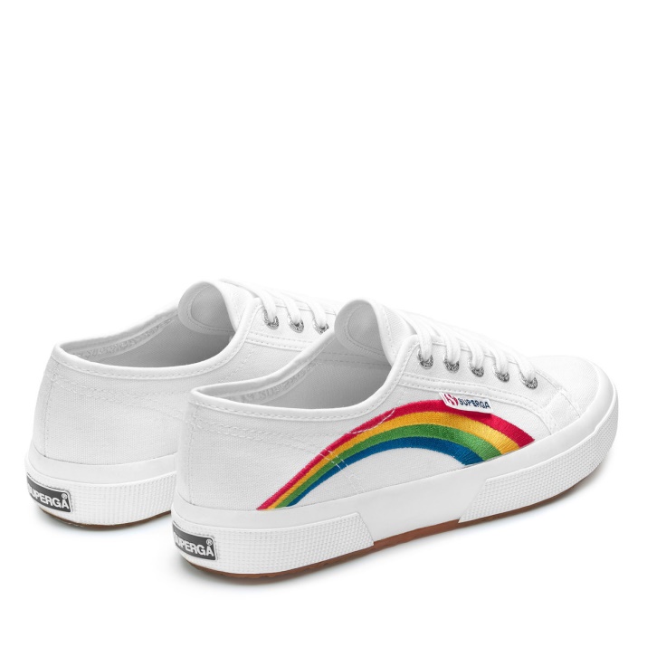 Superga 2750 Arco Iris Bordado Blanco-arcoiris