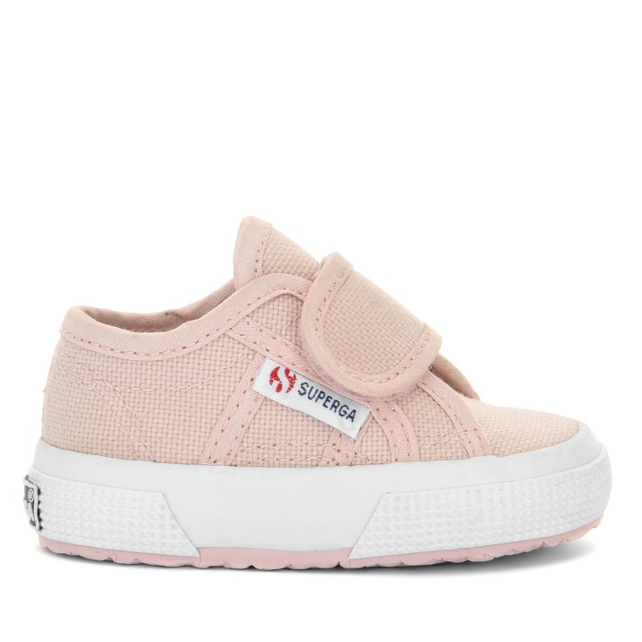 Superga 2750 Bstrap Bebe Rosa Piel-f Avorio
