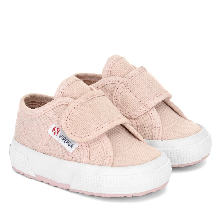 Superga 2750 Bstrap Bebe Rosa Piel-f Avorio