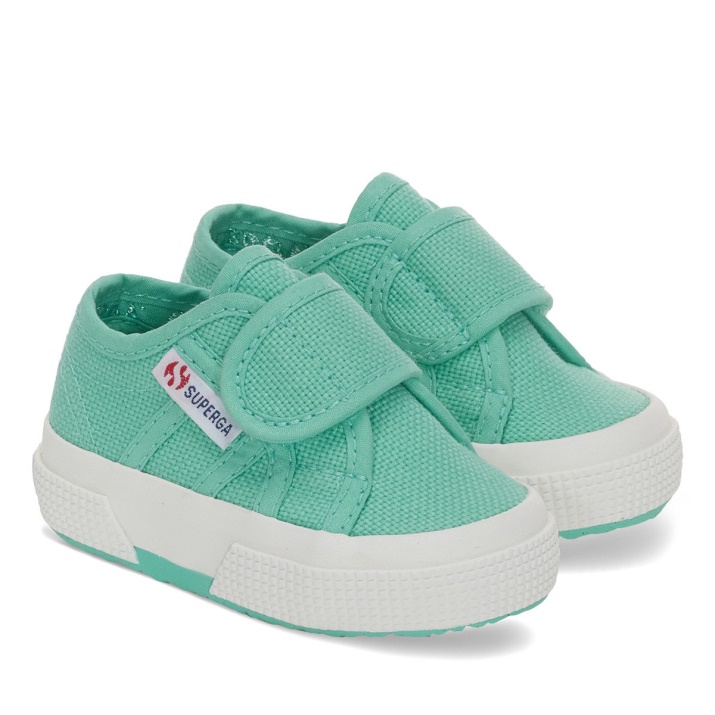 Superga 2750 Bstrap Bebe Verde Agua-f Avorio