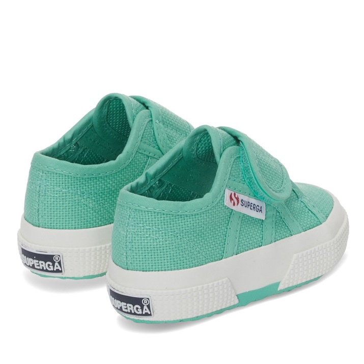 Superga 2750 Bstrap Bebe Verde Agua-f Avorio