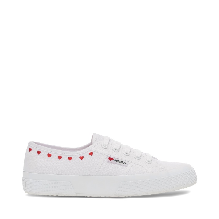 Superga 2750 Corazoncitos Bordado Blanco-corazon Rojo