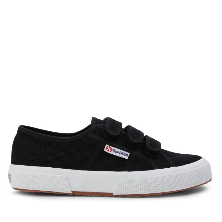 Superga 2750 Cotstrap Negro-f Blanco