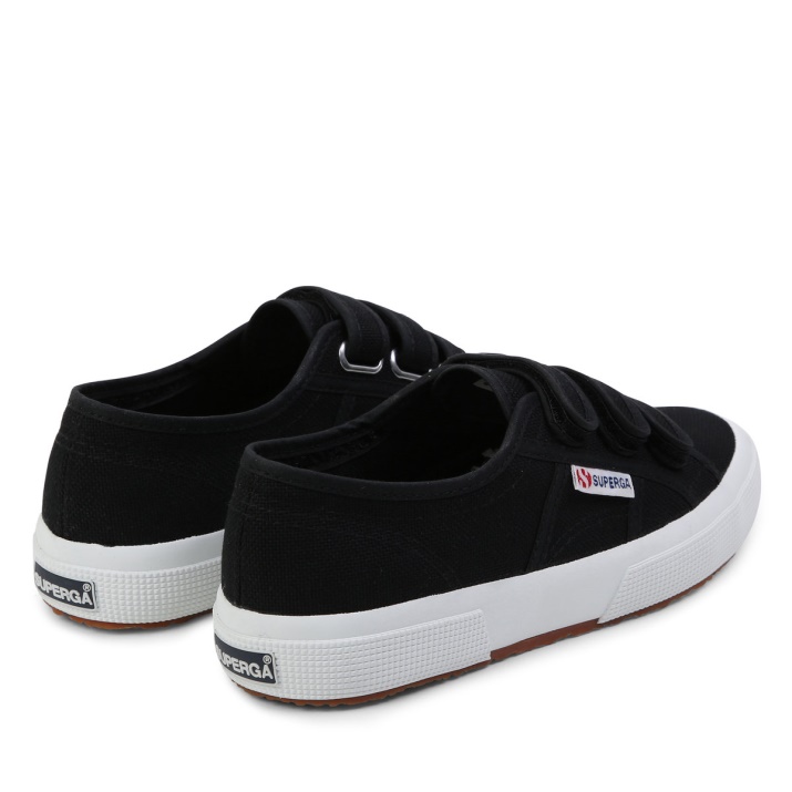 Superga 2750 Cotstrap Negro-f Blanco