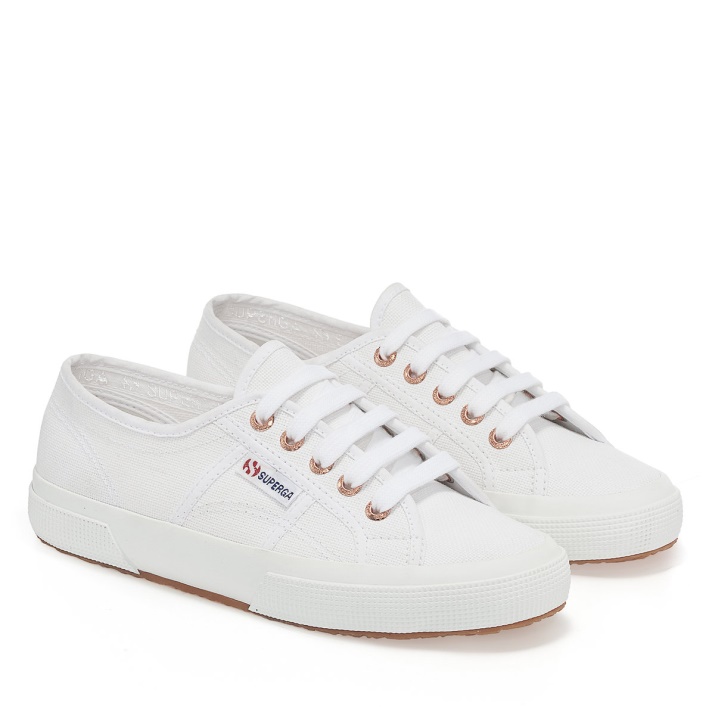 Superga 2750 Cotu Classic Blanco-oro Rosa