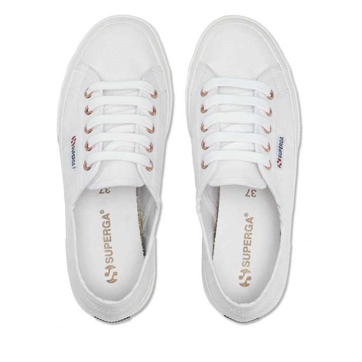 Superga 2750 Cotu Classic Blanco-oro Rosa