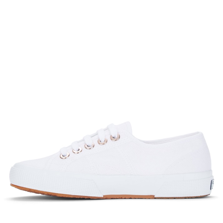 Superga 2750 Cotu Ojales Grandes Blanco-oro Rosa