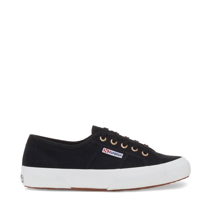 Superga 2750 Cotu Zapatillas Clásicas - Negro Dorado Pálido