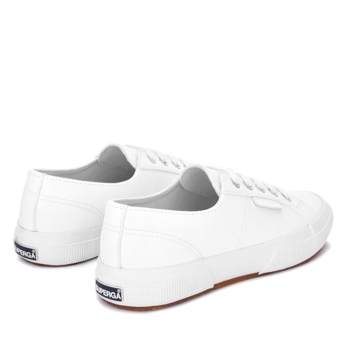Superga 2750 Cuero A Base De Maiz Blanco