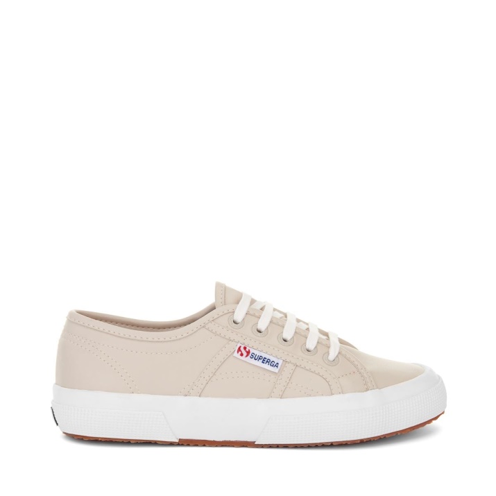 Superga 2750 Cuero Sintético Vegano Beige Blanco-avorio