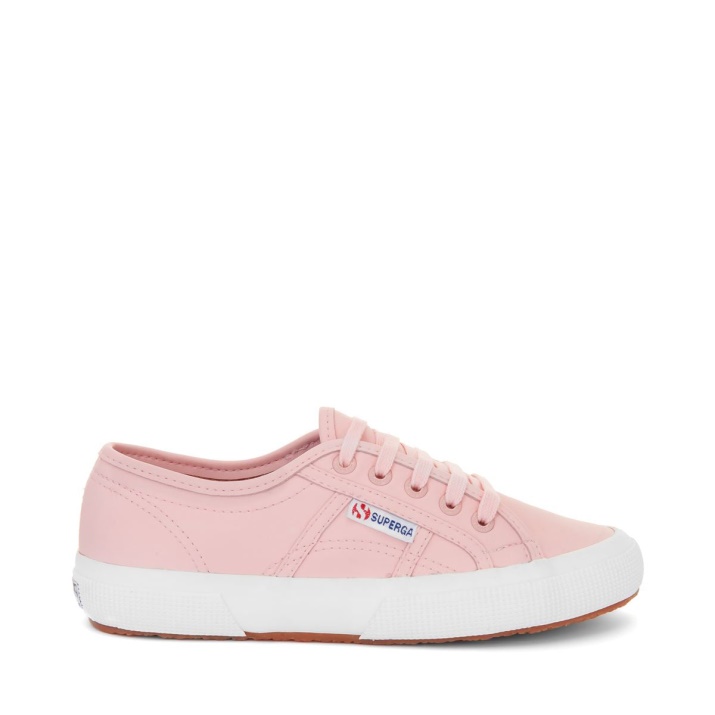 Superga 2750 Cuero Sintético Vegano Rosa Blanco