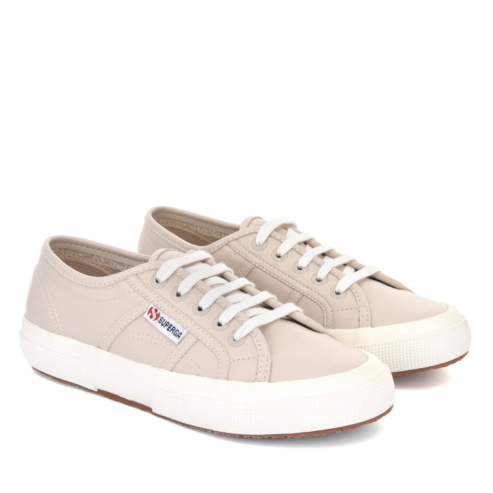 Superga 2750 Cuero Vegano Beige-blanco Avorio