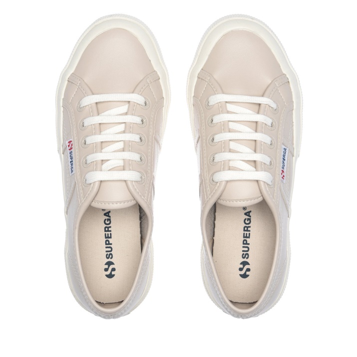 Superga 2750 Cuero Vegano Beige-blanco Avorio
