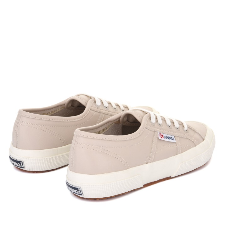 Superga 2750 Cuero Vegano Beige-blanco Avorio