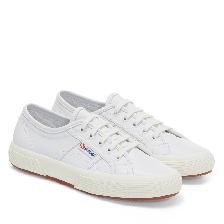 Superga 2750 Cuero Vegano Blanco-blanco Avorio