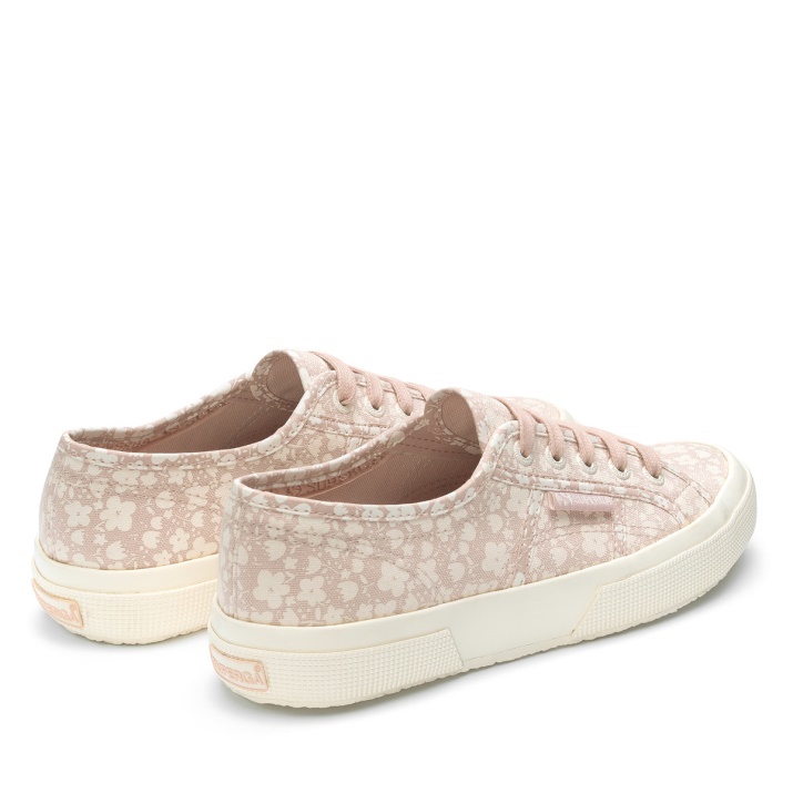 Superga 2750 Estampado Flores Blanco Avorio-piel Rosa