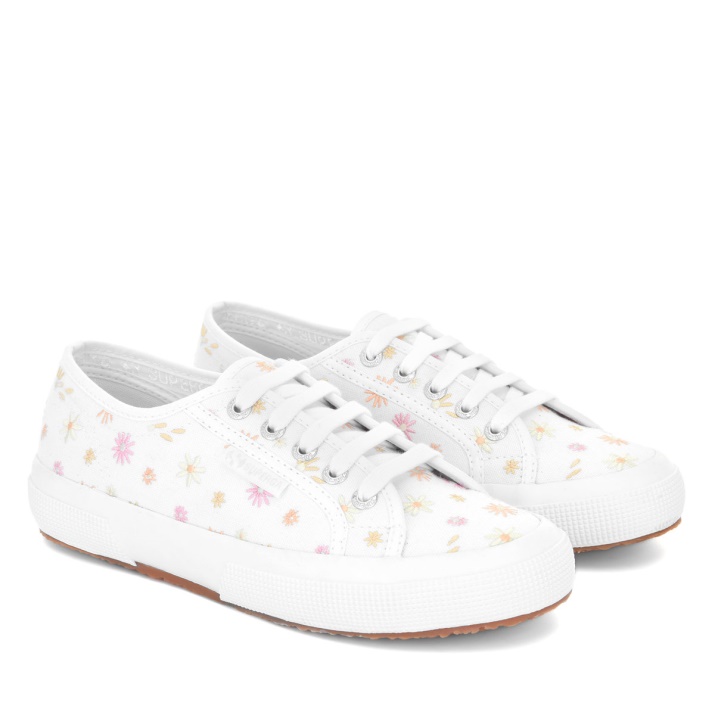Superga 2750 Flores Bordado Blanco-multicolor Flores