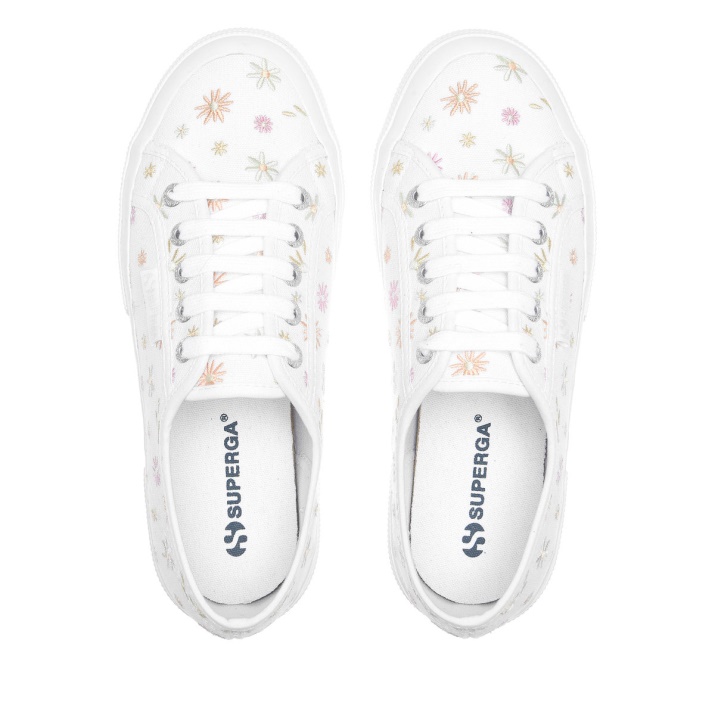 Superga 2750 Flores Bordado Blanco-multicolor Flores